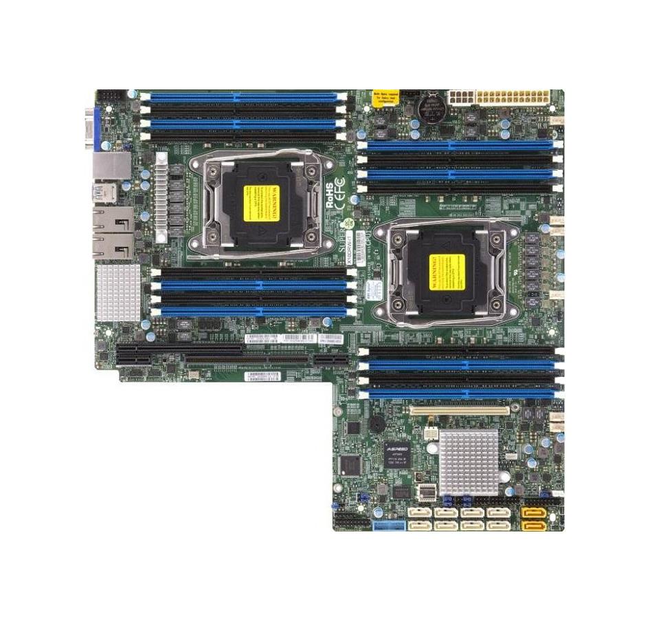 X10DRW-i SuperMicro Dual Socket R3 LGA 2011 Intel C612 Chipset Xeon E5-2600 v4 / v3 Processors Support DDR4 16x DIMM 10x SATA 6.0Gb/s Proprietary WIO Server Motherboard (Refurbished)