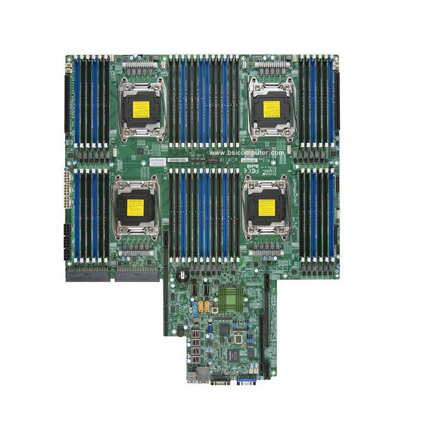 X10QRH+Plus SuperMicro X10QRH+Quad Socket LGA 2011 Intel C612 Chipset Xeon E5-4600 V4/V3 Processors Support DDR4 8x DIMM 10x SATA3 6.0Gb/s Proprietary Server Motherboard (Refurbished)