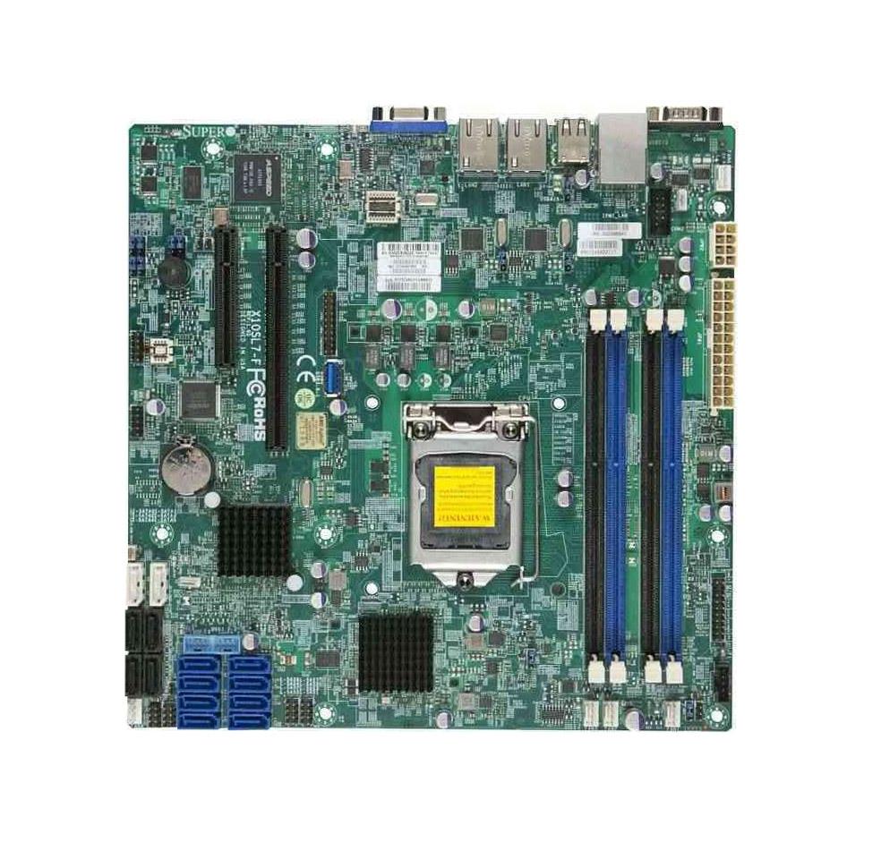 X10SL7-F SuperMicro Intel C222 Express PCH Xeon E3-1200 v3/ 4th Gen Core i3/ Pentium/ Celeron Processors Support Single socket H3 LGA-1150 micro-ATX Server Motherboard (Refurbished)