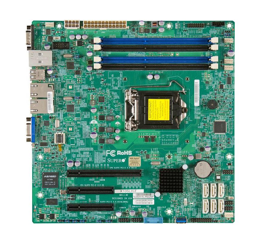 X10SLH-F-O SuperMicro Intel C226 Express PCH Xeon E3-1200 v3/ E3-1285/ E3-1285L/ 4th Gen Core i3/ Pentium/ Celeron Processors Support Single socket H3 LGA-1150 micro-ATX Server Motherboard (Refurbished)