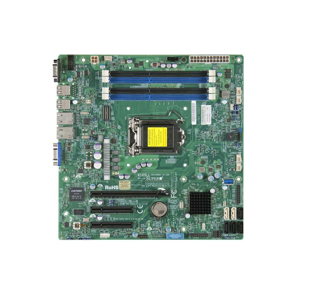 X10SLL+-F-B SuperMicro Intel C222 Express PCH Xeon E3-1200 v3/ 4th Gen Core i3/ Pentium/ Celeron Processors Support Single socket H3 LGA-1150 micro-ATX Server Motherboard (Refurbished)