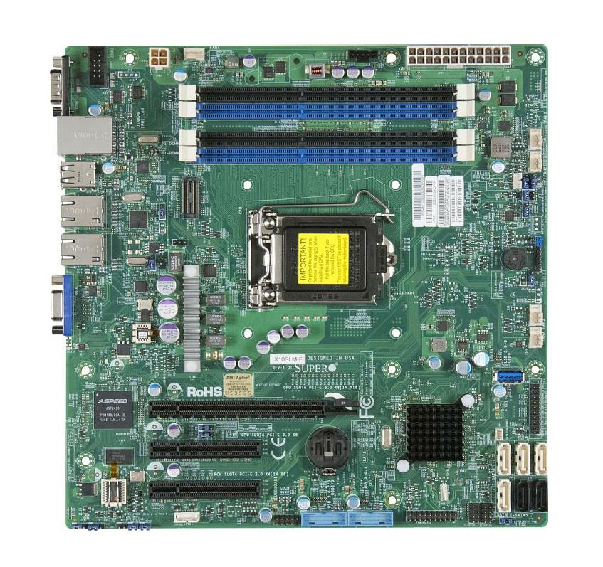 X10SLM-F SuperMicro Single Socket H3 LGA-1150 Intel C224 Express PCH Chipset Xeon E3-1200 v3/ 4th Gen Core i3 / Pentium/ Celeron Processors Support Micro-ATX Server Motherboard (Refurbished)