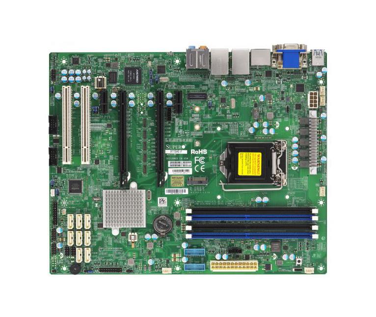 X11SAE-F SuperMicro Socket LGA 1151 Intel C236 Chipset Xeon E3-1200 v5/v6 DDR4 4x DIMM 8x SATA3 6.0Gb/s ATX Server Motherboard (Refurbished)