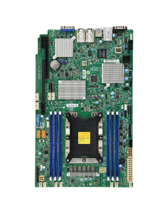 X11SPW-CTF-O SuperMicro X11SPW-CTF Socket LGA 3647 Intel C622 Chipset Intel Xeon Scalable Processors Support DDR4 4x DIMM 10x SATA3 6.0Gb/s Proprietary WIO Server Motherboard (Refurbished)