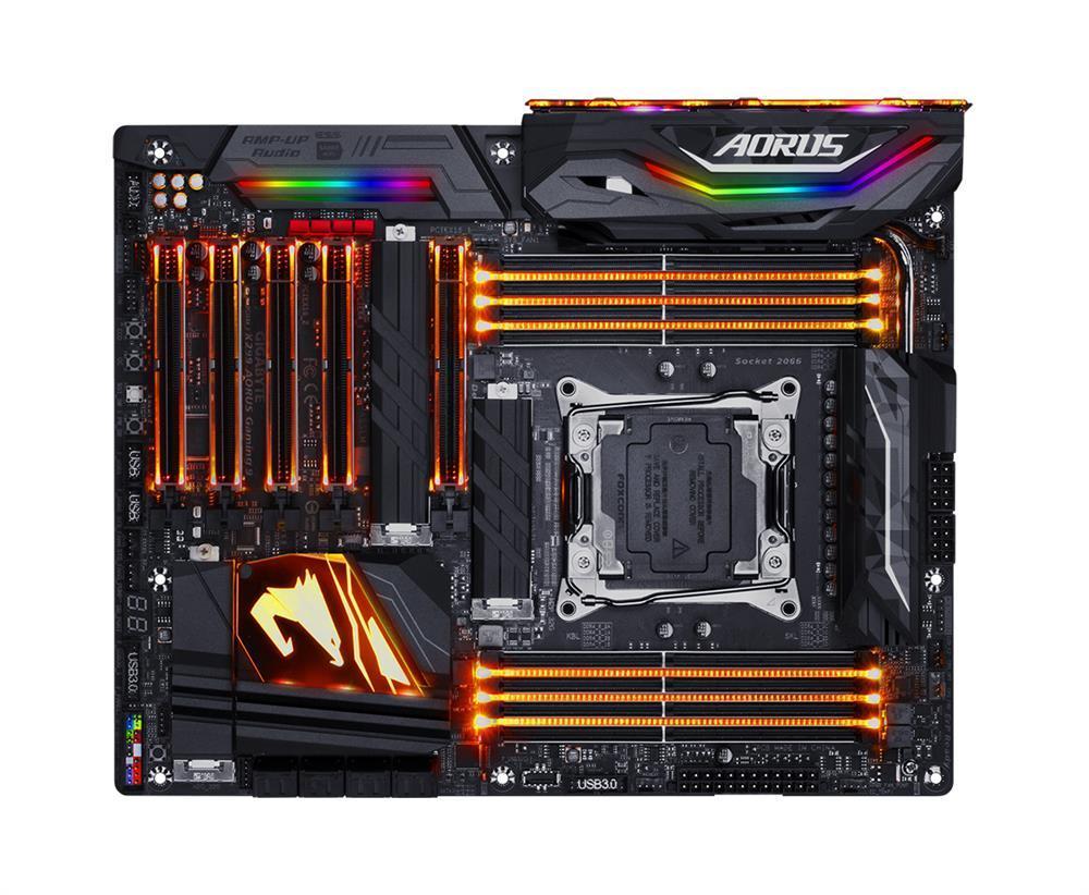 X299AORUSGaming9 Gigabyte Socket LGA 2066 Intel X299 Express Chipset Core X-Series Processors Support DDR4 8x DIMM 8x SATA 6.0Gb/s ATX Motherboard (Refurbished) X299 AORUS Gaming 9