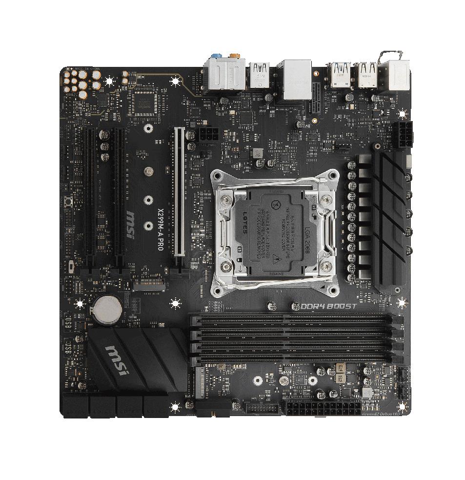 X299M-A PRO MSI Socket 2066 Intel X299 Chipset Core X-Series/ Core i7-7740X/ i5-7640X/ 4-Core Processors Support DDR4 4x DIMM 8x SATA 6.0Gb/s Micro-ATX Motherboard (Refurbished)
