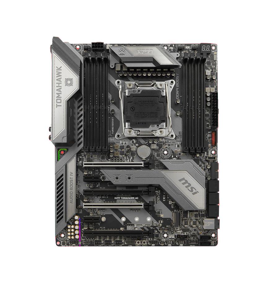 X299TOMAHAWKAC MSI Socket 2066 Intel X299 Chipset Core X-Series Processors Support DDR4 8x DIMM 8x SATA 6.0Gb/s ATX Motherboard (Refurbished) X299 TOMAHAWK AC
