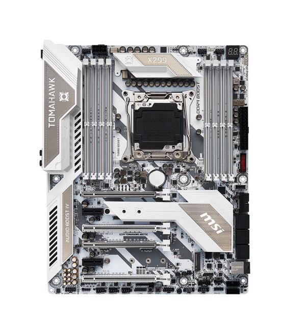 X299TOMAHAWKARCTIC MSI Socket 2066 Intel X299 Chipset Core X-Series Processors Support DDR4 8x DIMM 8x SATA 6.0Gb/s ATX Motherboard (Refurbished) X299 TOMAHAWK ARCTIC