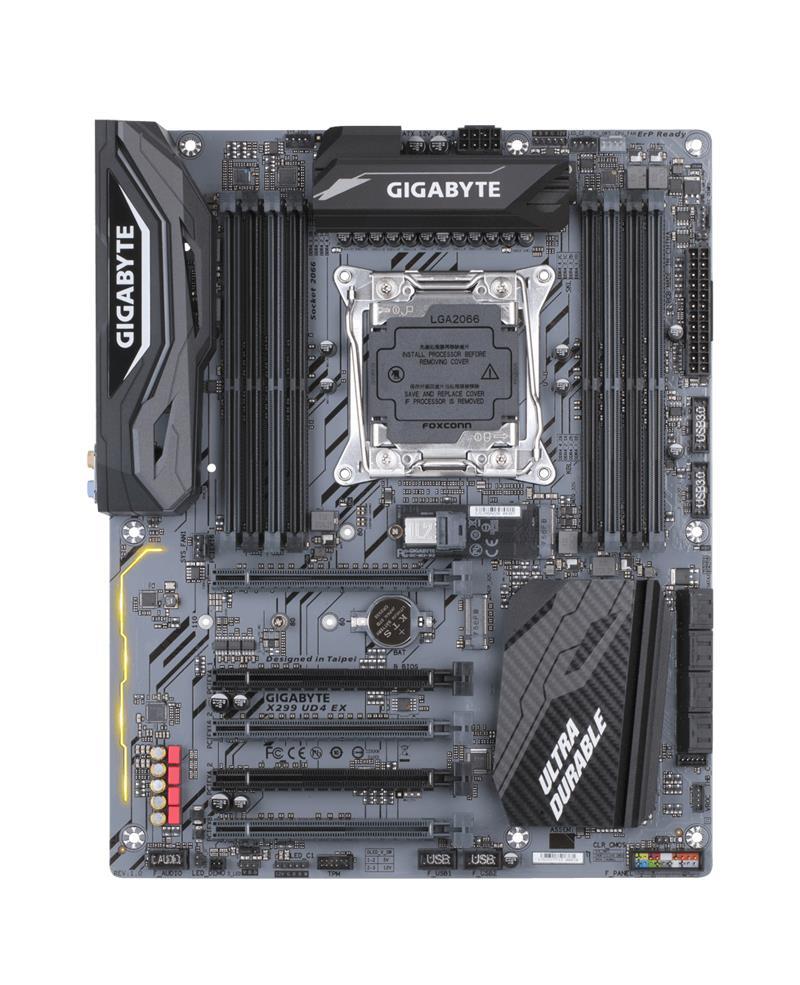 X299 UD4 EX Gigabyte Socket LGA 2066 Intel X299 Express Chipset Core X-Series Processors Support DDR4 8x DIMM 8x SATA 6.0Gb/s ATX Motherboard (Refurbished)