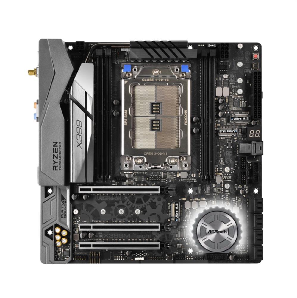 X399M Taichi ASRock Socket TR4 AMD X399 Chipset AMD Ryzen Threadripper Series Processors Support DDR4 4x DIMM 8x SATA3 6.0Gb/s Micro-ATX Motherboard (Refurbished)