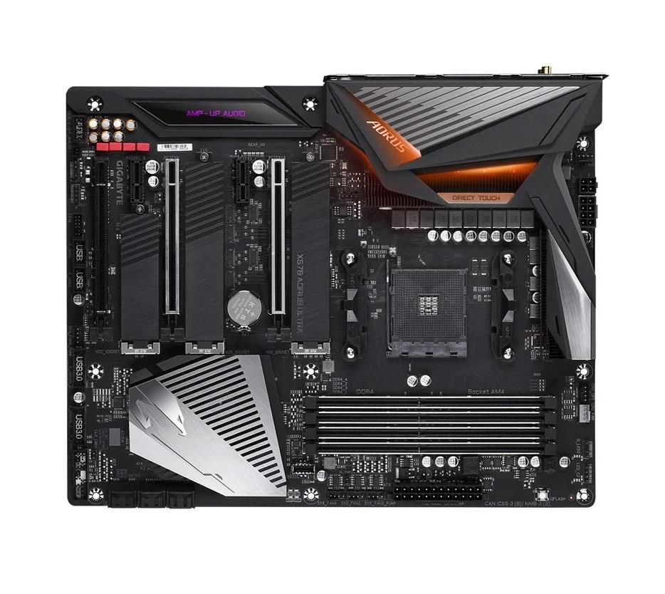 X570 AORUS ULTRA (rev. 1.0) Gigabyte Socket AM4 AMD X570 Chipset AMD Ryzen Processors Support DDR4 4x DIMM 6x SATA 6.0Gb/s ATX Motherboard (Refurbished)