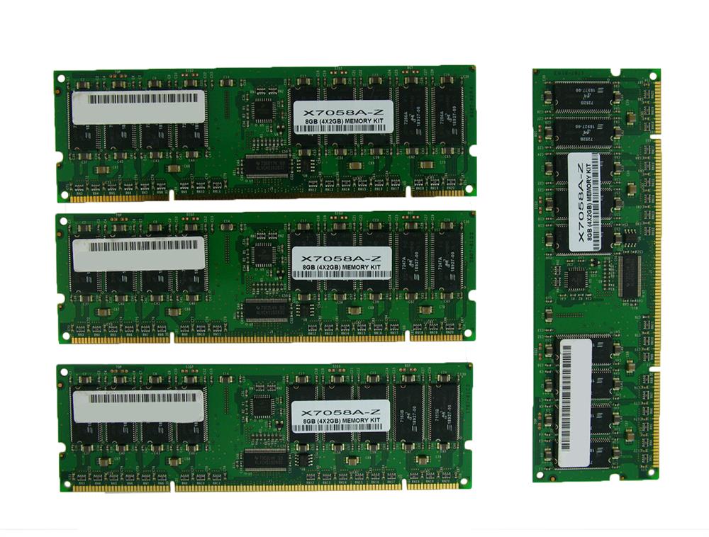 X7058A-Z Sun 8GB Kit (4 X 2GB) PC100 100MHz ECC Registered 3.3V 7ns 232-Pin DIMM Memory for Sun Fire V490