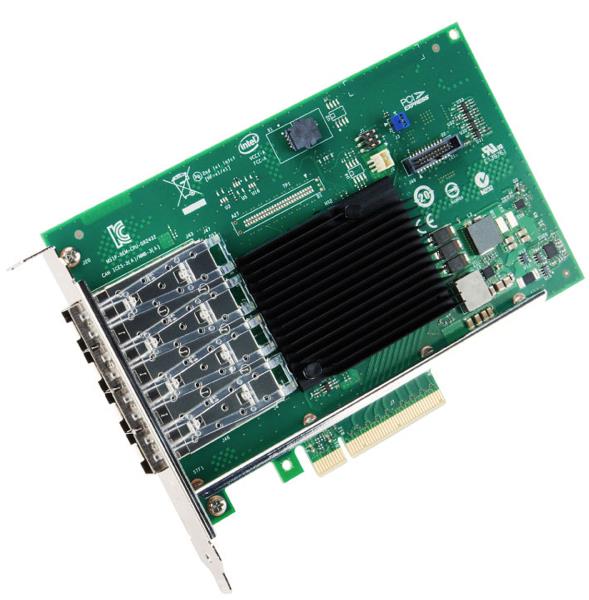 X710DA4FHBLK Intel X710 Quad-Ports 10Gbps PCI Express 3.0 x8 Ethernet Converged Network Adapter