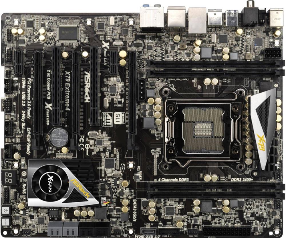 X79-EXTREME4 ASRock X79 Extreme4 Socket LGA 2011 Intel X79 Chipset Core i7 Processors Support DDR3 4x DIMM 2x SATA3 6.0Gb/s ATX Motherboard (Refurbished)