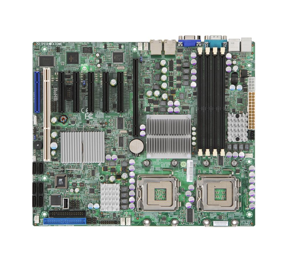 X7DWE SuperMicro Dual Socket LGA 771 Intel 5400 Chipset Dual 64-Bit Intel Xeon Processors Support DDR2 4x DIMM 6x SATA 3.0GGb/s ATX Server Motherboard (Refurbished)