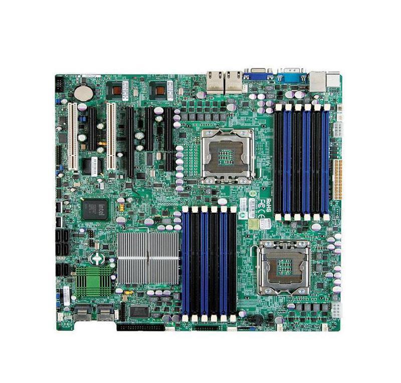 X8DT3-F-O SuperMicro X8DT3-F Dual Socket LGA 1366 Intel 5520 Chipset Intel 5600/5500 Series Processors Support DDR3 12x DIMM 6x SATA2 3.0Gb/s Extended-ATX Server Motherboard (Refurbished)
