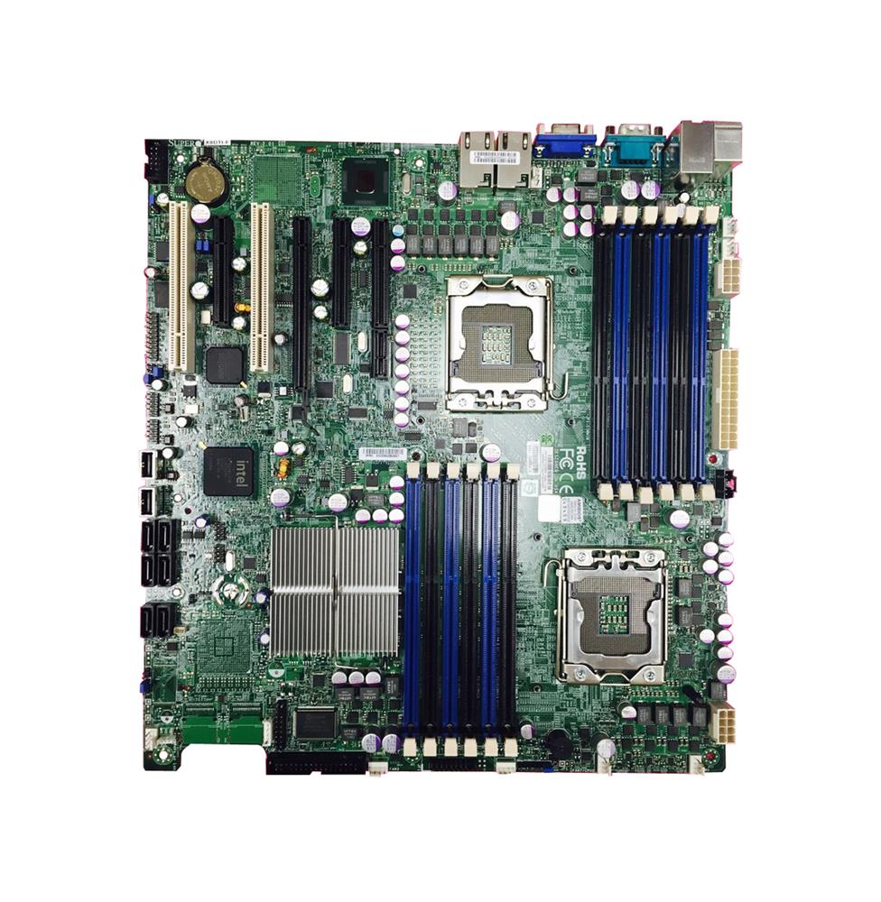 X8DTI-O SuperMicro X8DTI Dual Socket LGA 1366 Intel 5520 Chipset Intel Xeon 5600/5500 Series Processors Support DDR3 12x DIMM 6x SATA2 3.0Gb/s Extended-ATX Server Motherboard (Refurbished)