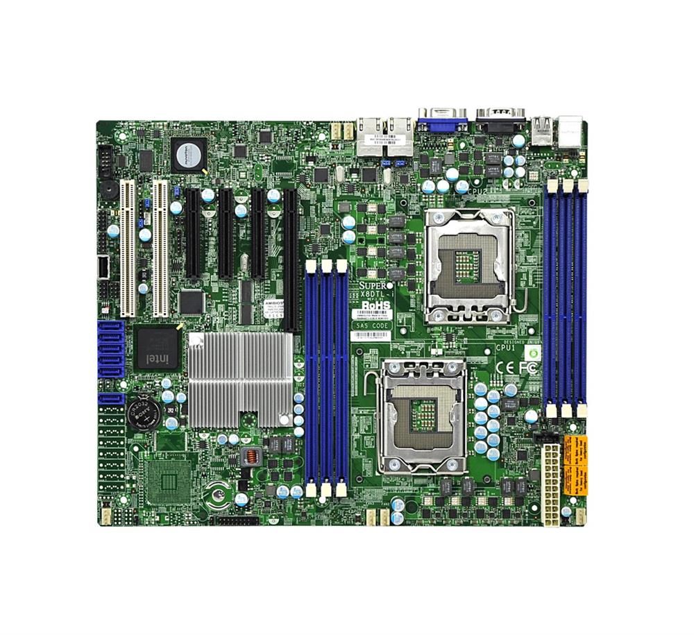 X8DTL-IF SuperMicro Dual Socket LGA 1366 Intel 5500 Chipset Intel Xeon 5600/5500 Series Processors Support DDR3 6x DIMM 6x SATA2 3.0Gb/s ATX Server Motherboard (Refurbished)
