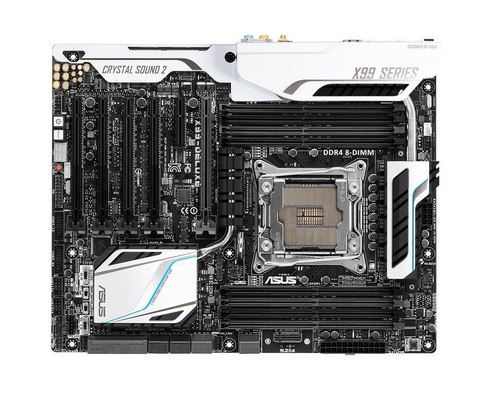X99-DELUXE-A1 ASUS X99-DELUXE Socket LGA 2011-v3 Intel X99 Chipset Core i7 Processors Support DDR4 8x DIMM 8x SATA 6.0Gb/s ATX Motherboard (Refurbished)