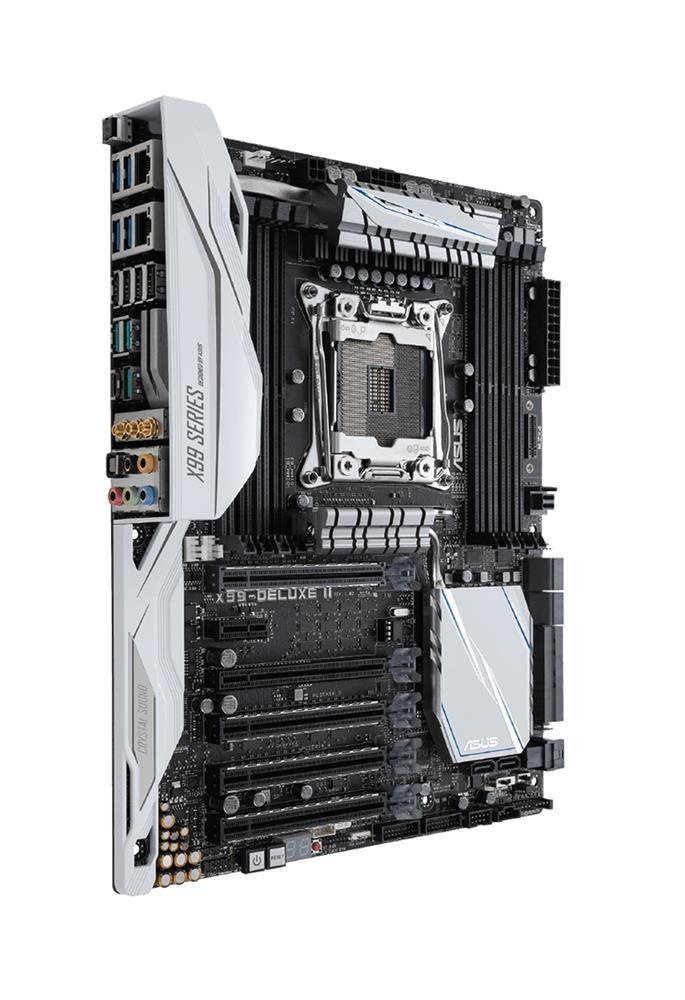 X99-DELUXE-II ASUS X99-DELUXE II Socket 2011-v3 Intel X99 Chipset Core i7 Series Processors Support DDR4 8x DIMM 8x SATA 6.0Gb/s ATX Motherboard (Refurbished)