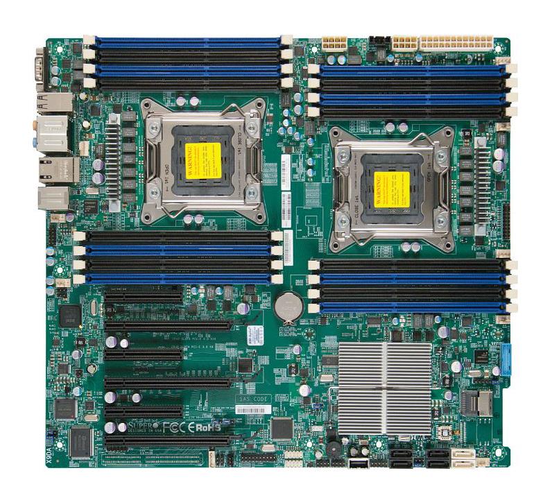 X9DAI-B SuperMicro X9DAi Dual Socket LGA 2011 Intel C602 Chipset Xeon E5-26200/ E5-2600 v2 Processors Support DDR3 16x DIMM 2x SATA 3.0Gb/s E-ATX Server Motherboard (Refurbished)
