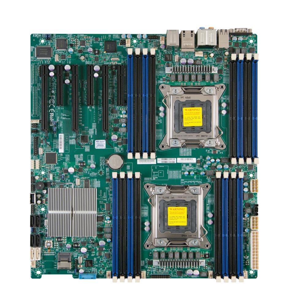 X9DAI SuperMicro Dual Socket LGA 2011 Intel C602 Chipset Xeon E5-26200/ E5-2600 v2 Processors Support DDR3 16x DIMM 2x SATA 3.0Gb/s E-ATX Server Motherboard (Refurbished) 
