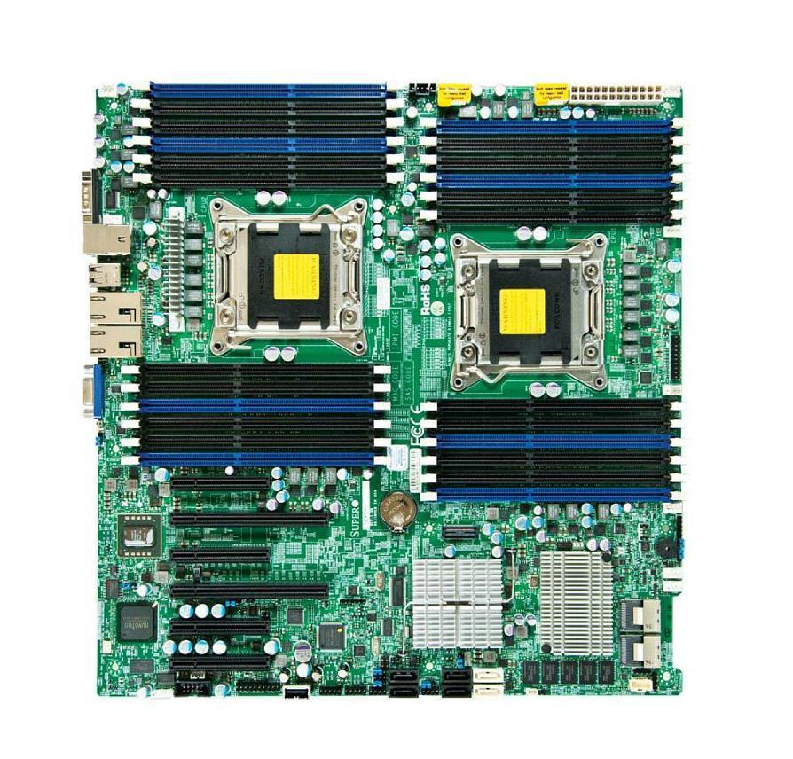 X9DR7-TF+ SuperMicro Socket LGA 2011 Intel C602J Chipset Xeon E5-2600/E5-2600 v2 Processors Support DDR3 24x DIMM 4x SATA2 3.0Gb/s Enhanced Extended-ATX Server Motherboard (Refurbished)
