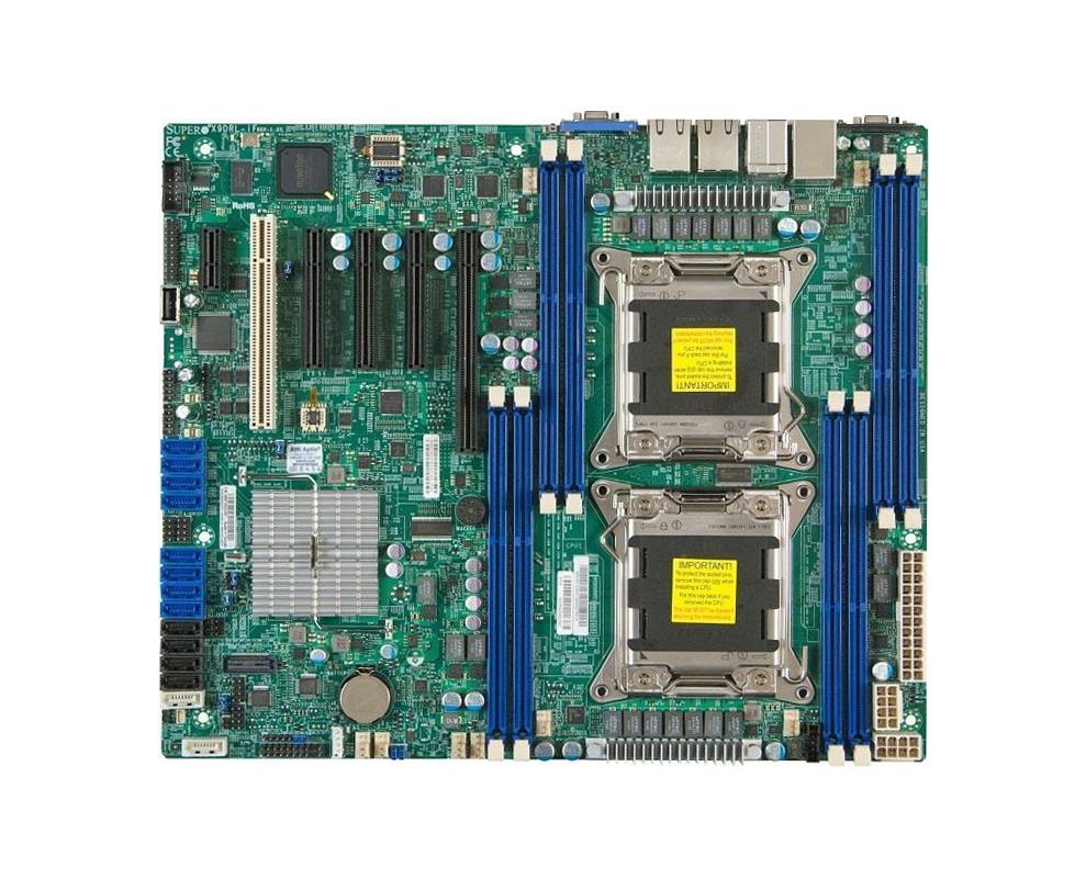 X9DRL-IF-B SuperMicro X9DRL-IF Dual Socket LGA 2011 Intel C602 Chipset Intel Xeon E5-2600/E5-2600 v2 Processors Support DDR3 8x DIMM 2x SATA 3.0Gb/s ATX Server Motherboard (Refurbished)