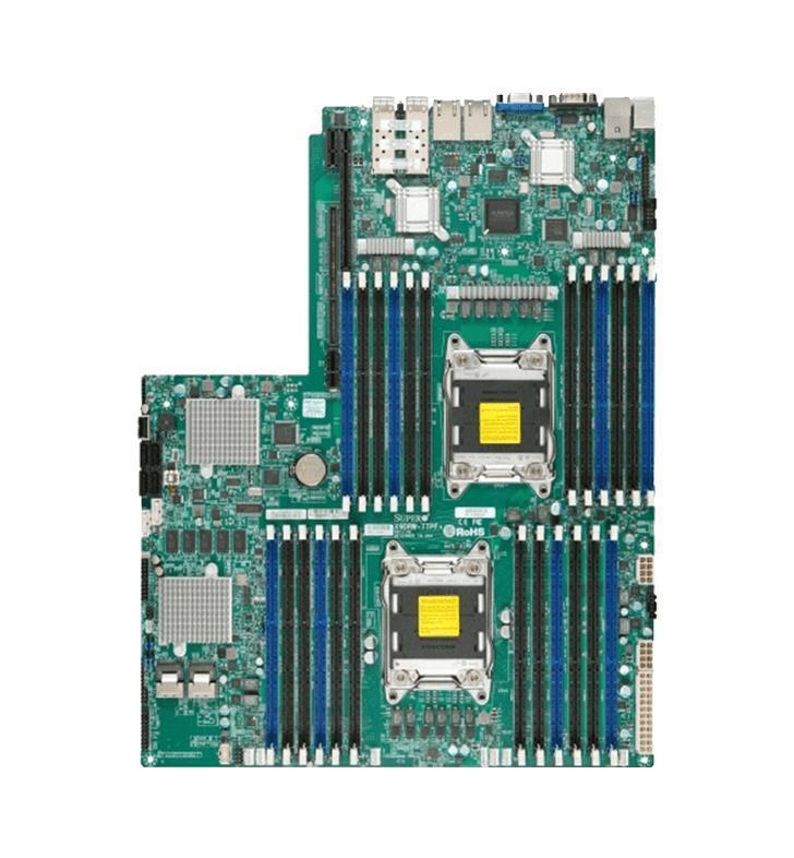X9DRW-7TPF+Plus SuperMicro X9DRW-7TPF+ Dual Socket LGA 2011 Intel C602J Chipset Xeon E5-2600/ E5-2600 V2 Processors DDR3 24x DIMM 4x SATA2 3.0Gb/s Proprietary WIO Server Motherboard (Refurbished)
