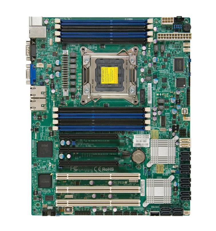 X9SRE SuperMicro Socket-LGA2011 Chipset Intel C602 8 x DDR3 10 x SATA 3 x PCI-X 3 x PCI Express 9 x USB ATX Server Motherboard (Refurbished)