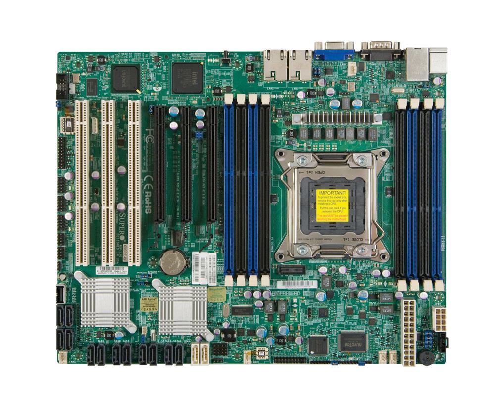 X9SRI-B SuperMicro X9SRI Socket LGA 2011 Intel C602 Chipset Intel Xeon E5-2600/1600 & E5-2600/1600 v2 Series Processors Support DDR3 8x DIMM 2x SATA3 6.0Gb/s ATX Server Motherboard (Refurbished)
