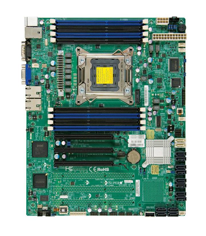 X9SRI-F SuperMicro Socket LGA 2011 Intel C602 Chipset Intel Xeon E5-2600/1600 & E5-2600/1600 v2 Processors Support DDR3 8x DIMM 2x SATA3 6.0Gb/s ATX Server Motherboard (Refurbished)