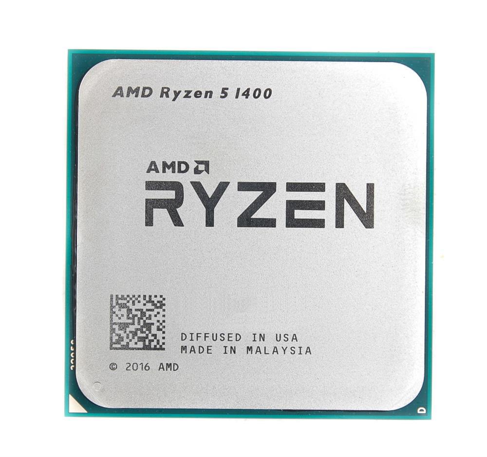 YD1400BBM4KAE AMD Ryzen 5 1400 4-Core 3.20GHz 8MB L3 Cache Socket AM4 Processor