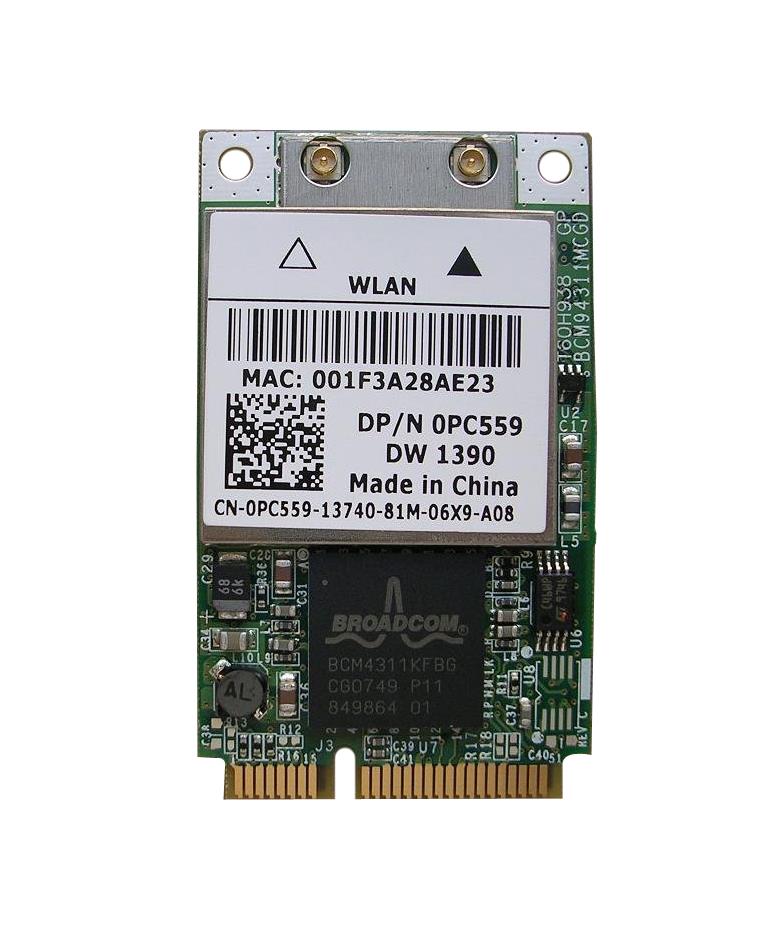 YH774 Dell TrueMobile Wireless 1390 Broadcom Mini PCI Express D420