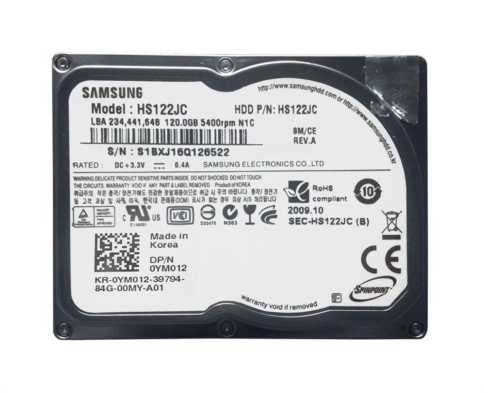 YM01206 Dell 120GB 5400RPM ATA-100 (ZIF) 8MB Cache 1.8-inch Internal Hard Drive for Latitude D430 and D420