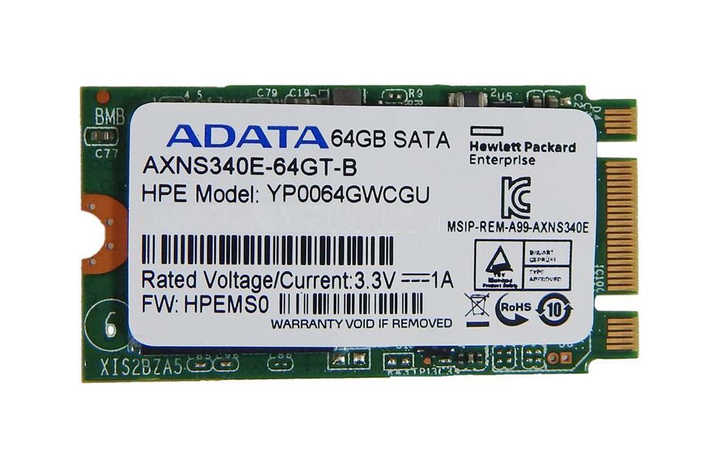 YP0064GWCGU HP 64GB MLC SATA 6Gbps M.2 2242 Internal Solid State Drive (SSD)