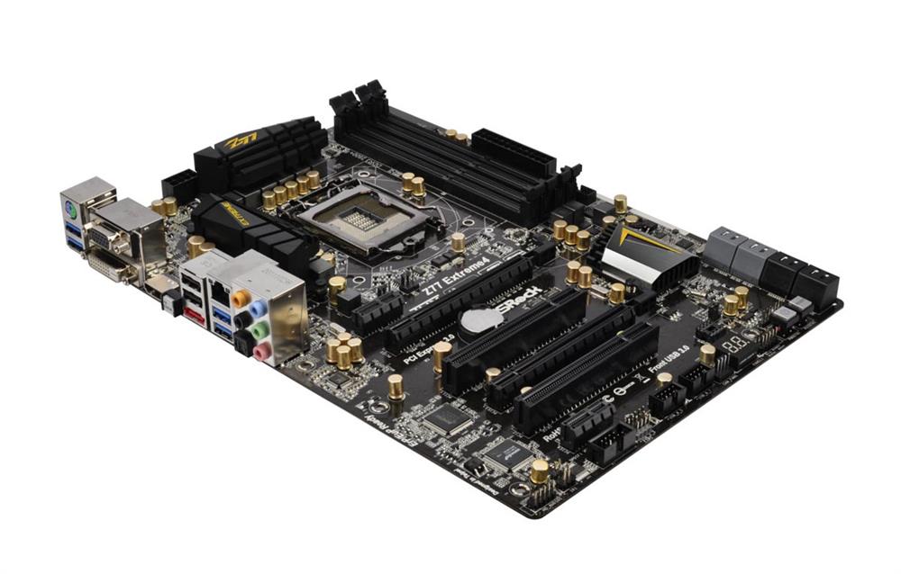 Z77-EXTREME4 ASRock Z77 Extreme4 Socket LGA 1155 Intel Z77 Chipset 3rd & 2nd Generation Core i7 / i5 / i3 / Pentium / Celeron / Xeon Processors Support DDR3 4x DIMM 4x SATA3 6.0Gb/s ATX Motherboard (Refurbished)