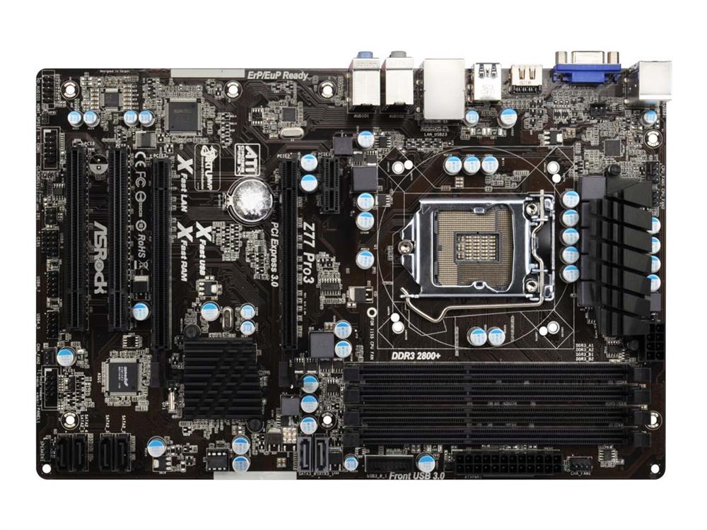 Z77-PRO3 ASRock Socket LGA 1155 Intel Z77 Chipset Xeon / Core i7 / i5 / i3 / Pentium / Celeron Processors Support DDR4 4x DIMM 2x SATA3 6.0Gb/s ATX Motherboard (Refurbished)