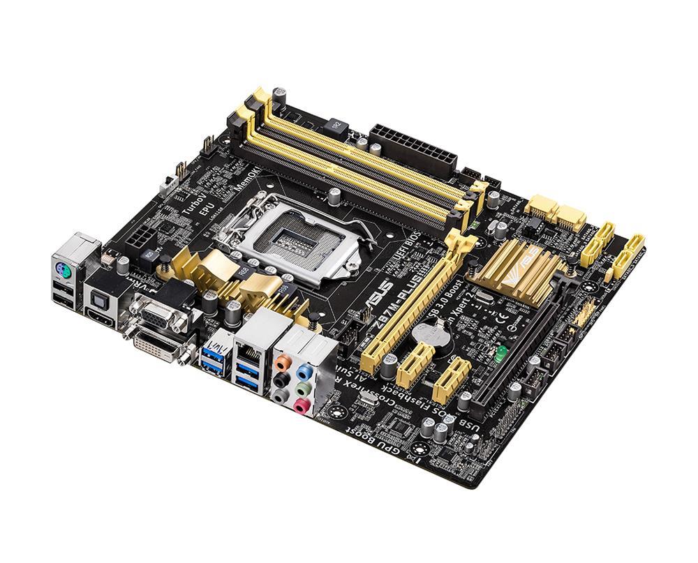 Z87M-PLUS-DDO ASUS Z87M-PLUS Socket LGA1150 Intel Z87 Chipset micro-ATX Motherboard (Refurbished)