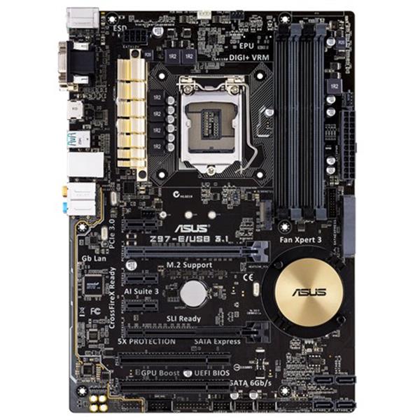 Z97-E/USB3.1 ASUS Intel Z97 Chipset Socket LGA1150 ATX Motherboard (Refurbished)