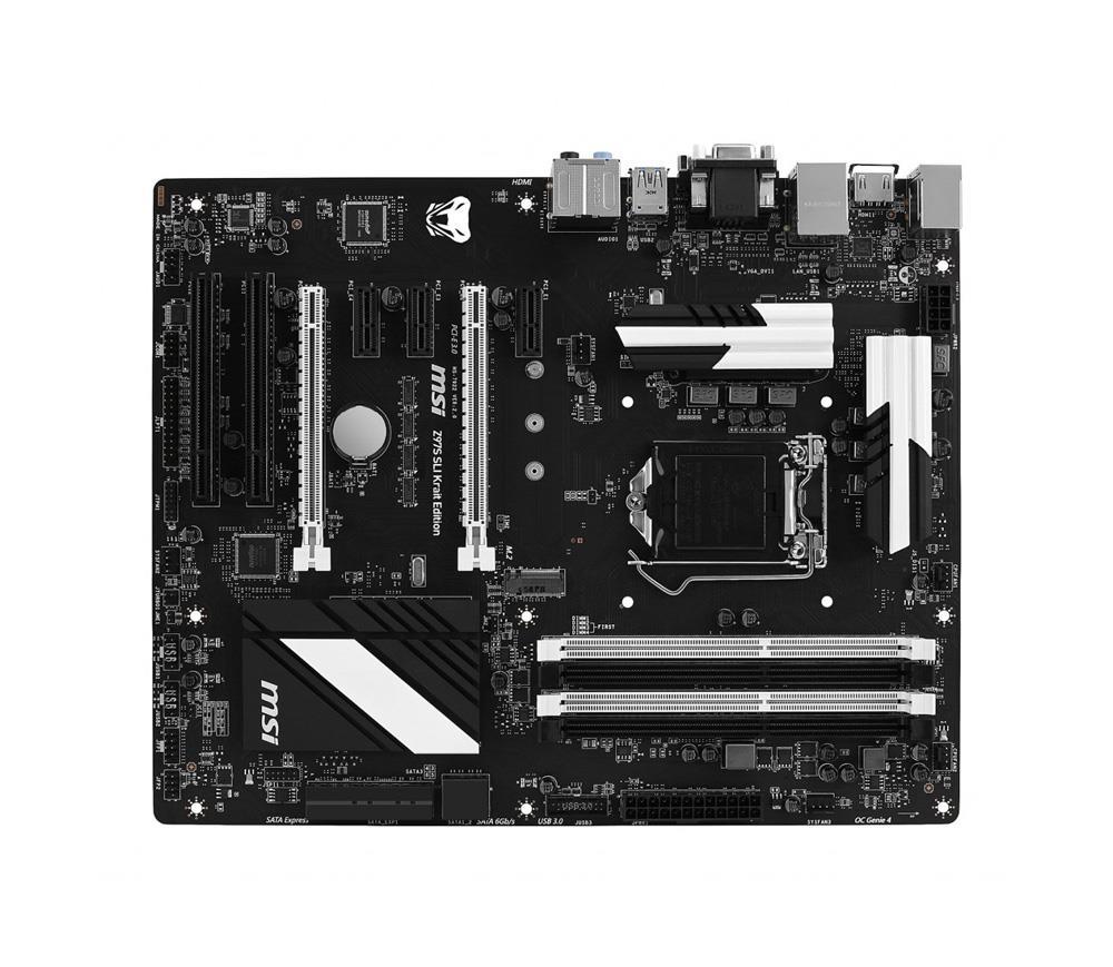 Z97ASLIKraitEdition MSI Socket LGA 1150 Intel Z97 Express Chipset 4th/5th Generation Core i7 / i5 / i3 / Pentium / Celeron Processors Support DDR3 4x DIMM 8x SATA 6.0Gb/s ATX Motherboard (Refurbished) Z97A SLI Krait Edition