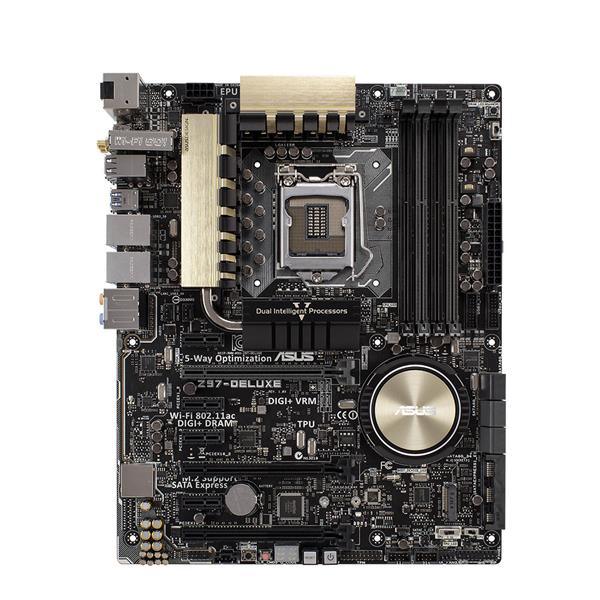 Z97DELUXENFC ASUS Intel Z97 Chipset 5th/ 4th Generation Core i7/ Core i5/ Core i3/ Pentium/ Celeron Processors Support Socket LGA1150 ATX Motherboard (Refurbished)
