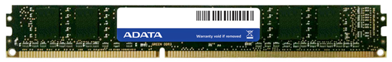 ADDC1333W8G9-B ADATA 8GB PC3-10600 DDR3-1333MHz ECC Unbuffered CL9 240-Pin DIMM 1.35V Low Voltage Very Low Profile (VLP) Dual Rank Memory Module