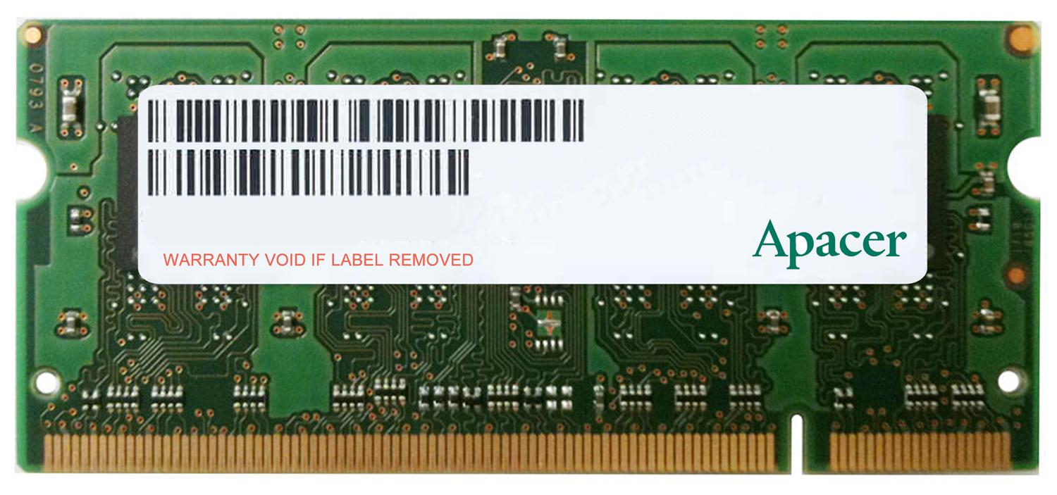 75.A73AM.G06 Apacer 2GB PC2-6400 DDR2-800MHz non-ECC Unbuffered CL6 200-Pin SoDimm Single Rank Memory Module