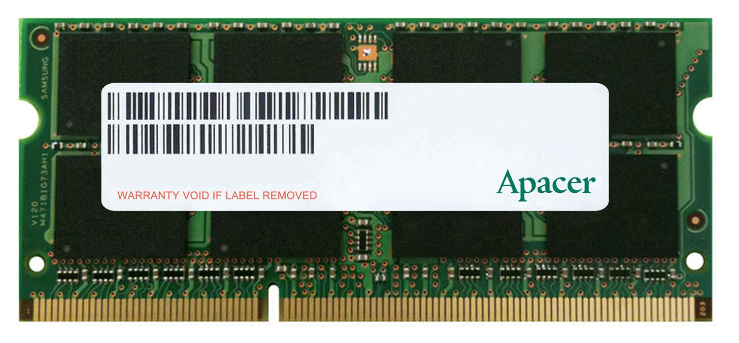 78.A2GCR.AF00C Apacer 2GB PC3-12800 DDR3-1600MHz non-ECC Unbuffered CL11 204-Pin SoDimm 1.35V Low Voltage Memory Module