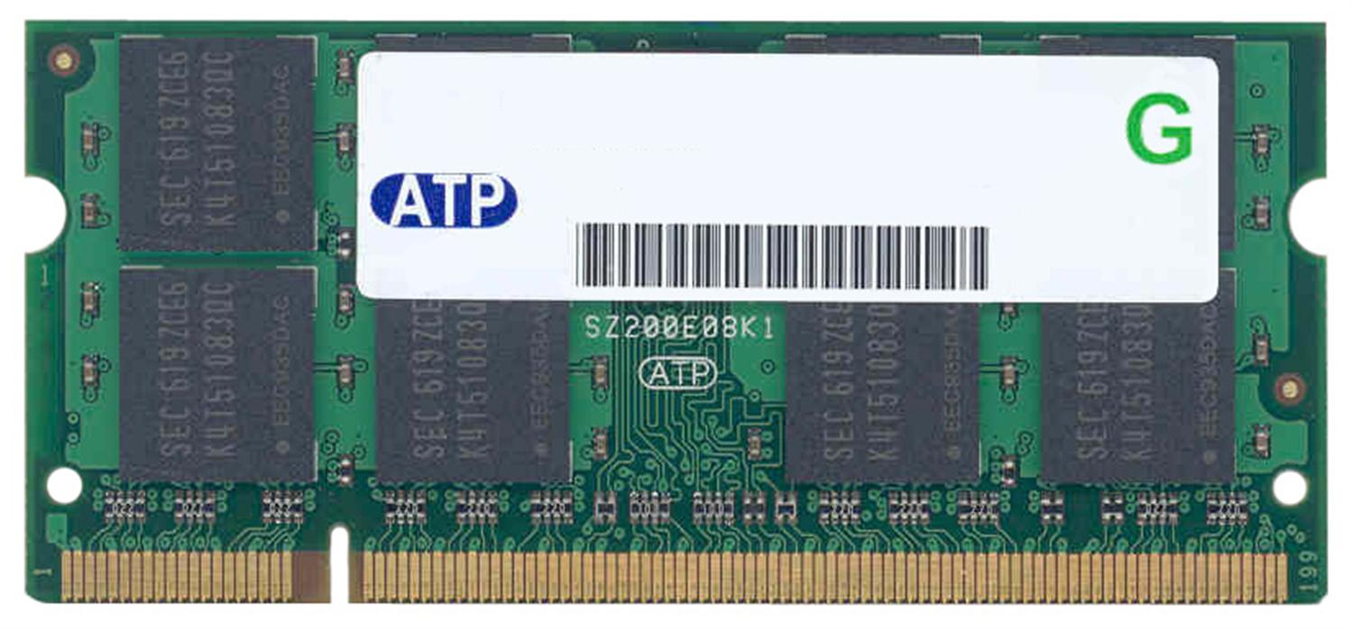 AZ12K64E8BKE7M ATP 4GB PC2-6400 DDR2-800MHz non-ECC Unbuffered CL5 200-Pin SoDimm Dual Rank Memory Module