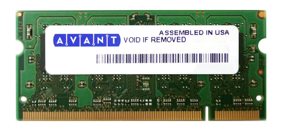 AVK6451U64E5667F2-AP Avant 4GB PC2-5300 DDR2-667MHz non-ECC Unbuffered CL5 200-Pin SoDimm Dual Rank Memory Module