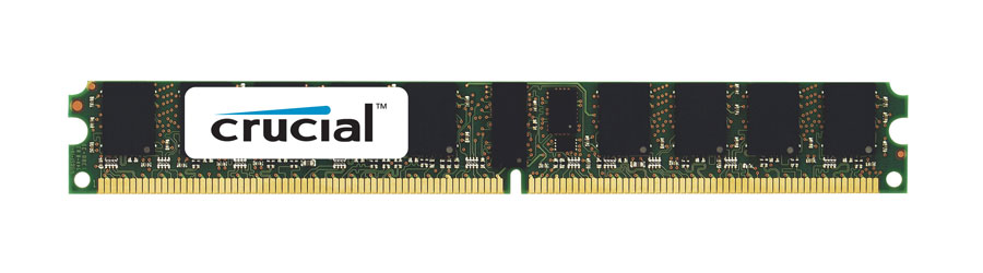 CT852423 Crucial 2GB PC2-3200 DDR2-400MHz ECC Registered CL3 240-Pin DIMM Very Low Profile (VLP) Single Rank Memory Module