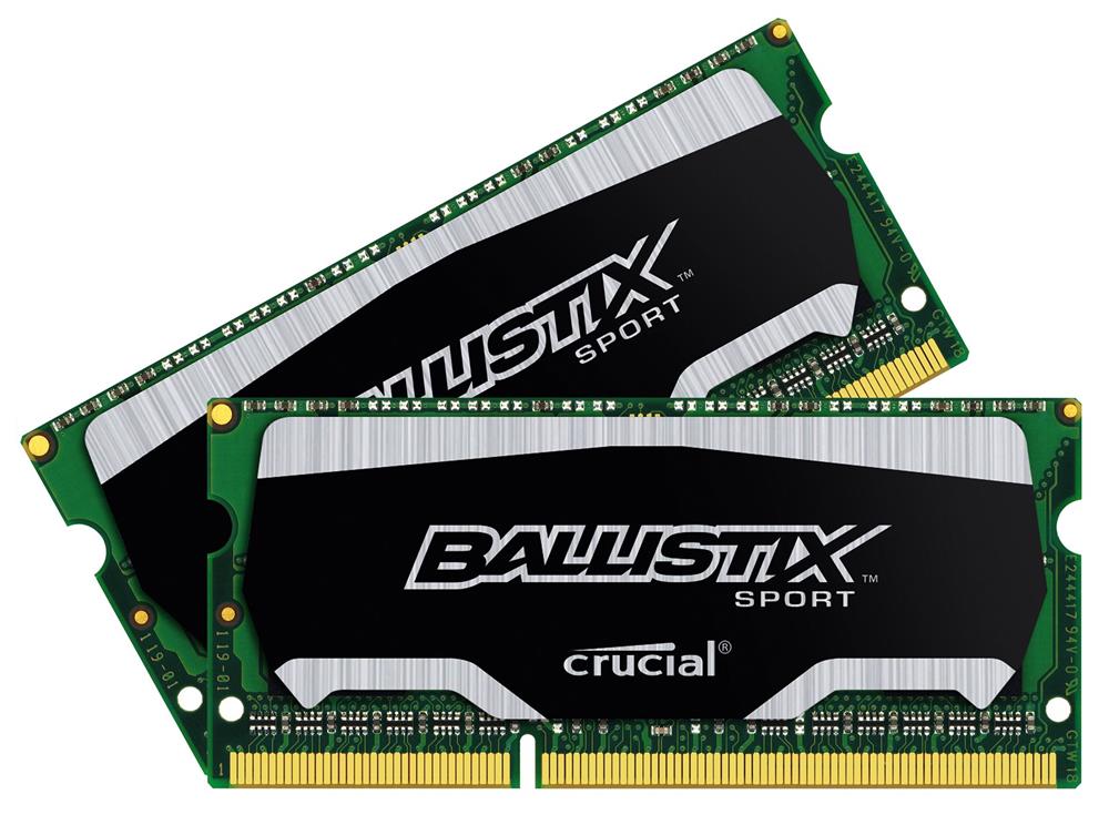 CT4330551 Crucial Ballistix 16GB Kit (2 X 8GB) PC3-14900 DDR3-1866MHz non-ECC Unbuffered CL13 204-Pin SoDimm 1.35V Low Voltage Memory for Samsung NP350E5C Notebook