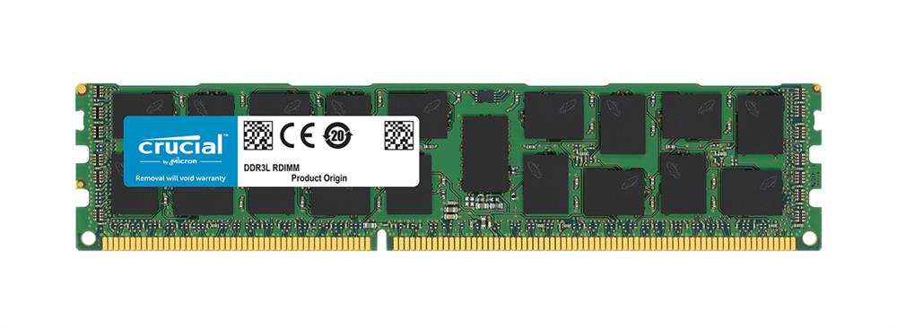 CT16RB16G Crucial 16GB PC3-12800 DDR3-1600MHz ECC Registered CL11 240-Pin DIMM 1.35V Low Voltage Dual Rank Memory Module